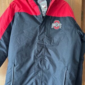 Varsity Black and Red Ohio State Jacket